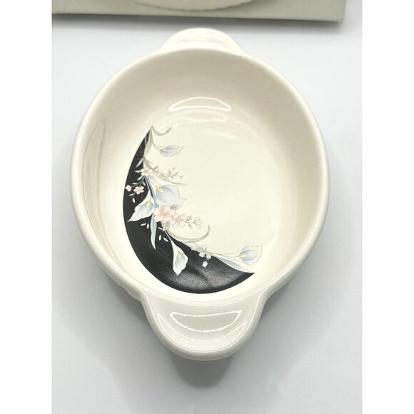 Black Rhapsody Microwave Cookware Fast Food Dish - Floral Pattern Oven & Microwa - Picture 5 of 9